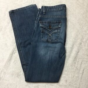 Calvin Klein Straight Leg Mid Rise Denim Jeans
